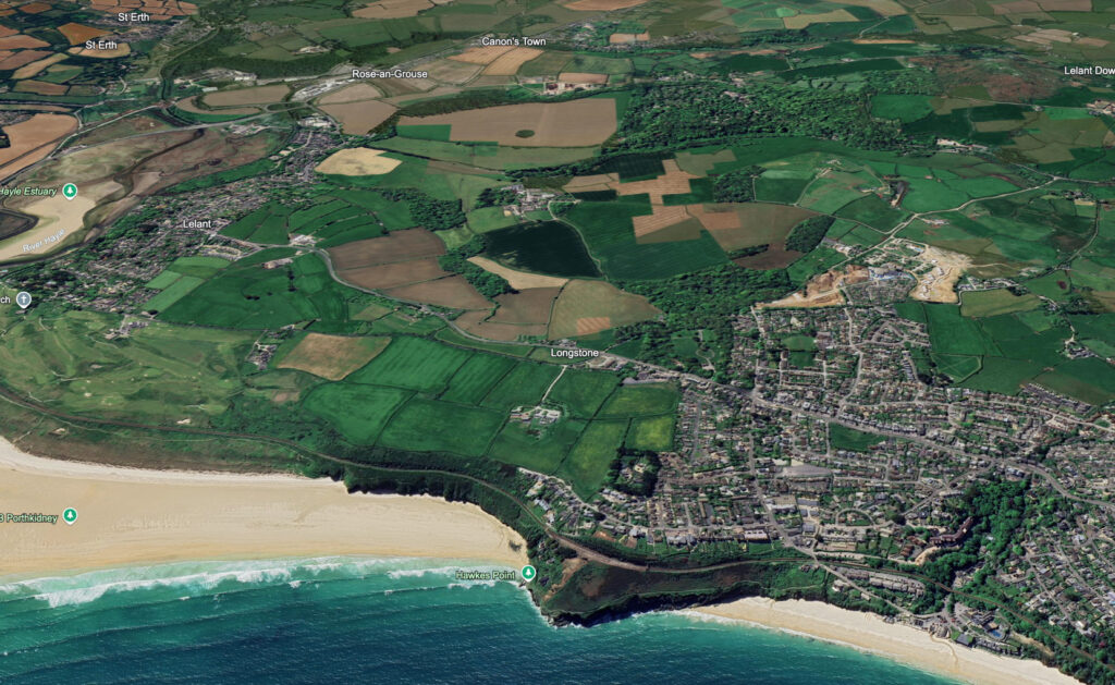 Carbis Bay Lelant Aerial Shot